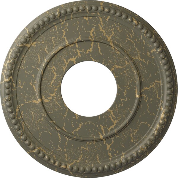 Ekena Millwork Bradford Medallion (Canopies up to 6 5/8"), 12 1/2"OD x 3 7/8"ID x 3/4"P, Witch Hazel Crackle CM12BRWHC - main